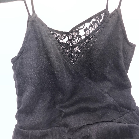 Babydoll Spaghetti Strap Little Black Dress - Picture 4 of 4